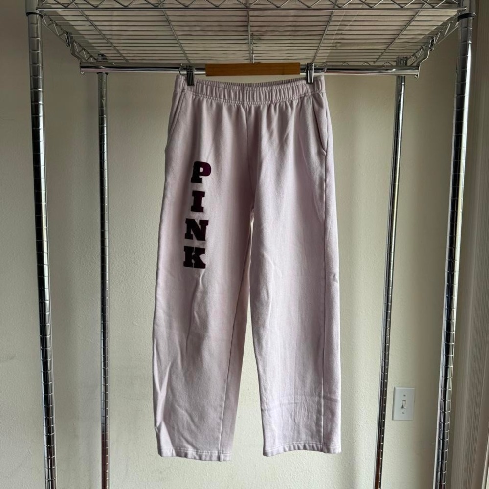 PINK Victoria's Secret Lavender Wide Leg Jogger Sweatpants Y2K Sz M